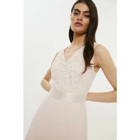 Coast V Neck Embroidered Maxi Dress For Female - Image 2