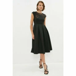 Coast Floral Mesh Scuba Dress For Female