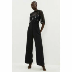 Coast Embroidered Flare Sleeve Jumpsuit For Female