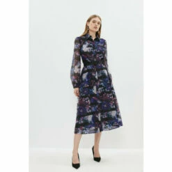 Coast Floral Stripe Shirt Dress For Female
