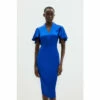 Coast Premium Italian Satin Flare Sleeve Pencil Dress For Female