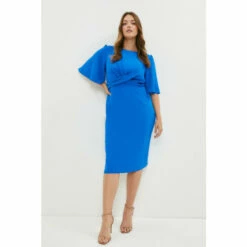 Coast Plus Size Drape Detail Pencil Dress For Female