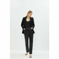 Coast Faux Leather Straight Leg Trouser For Female