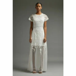 Coast Lace Maxi Dress With Keyhole Back For Female