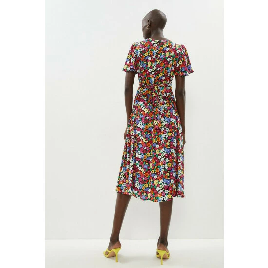 Coast Petite Angel Sleeve Smock Midaxi Dress For Female - Image 3