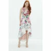 Coast Alexandra Gallagher V Neck High Low Jacquard Midi Dress For Female