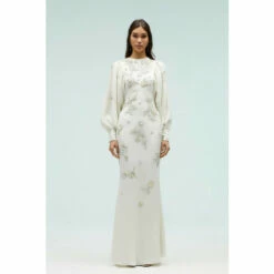 Coast Premium Beadwork Drop Sleeve Fishtail Dress For Female