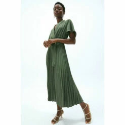 Coast Wrap Front Pleated Skirt Dress For Female