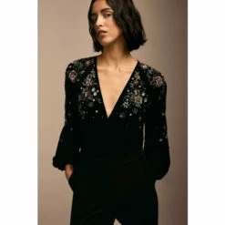 Coast Julie Kuyath Beaded Batwing Bodysuit For Female