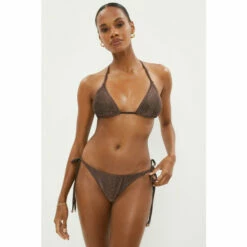 Coast Tie Back Shimmer Triangle Bikini For Female