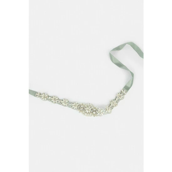 Coast Crystal And Pearl Embellished Tie Back Belt For Female - Image 2