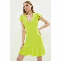 Coast Premium Tailored Frill Hem Dress For Female