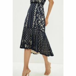 Coast Lace Placement Peplum Skirt For Female