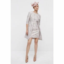 Coast Jacquard Longline Hand Embellished Jacket For Female