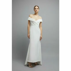 Coast Bardot Cross Front Puddle Hem Maxi Dress For Female