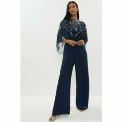 Coast Embellished Cape Detail Jumpsuit For Female
