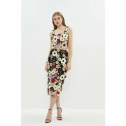 Coast Premium 3d Floral Pencil Skirt For Female