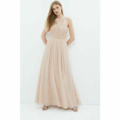 Coast Cross Back Crinkle Chiffon Maxi Dress For Female