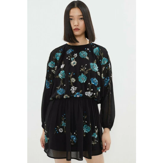 Coast Mini Batwing Dress With Embellishment For Female - Image 2