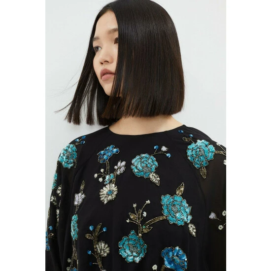 Coast Mini Batwing Dress With Embellishment For Female - Image 5