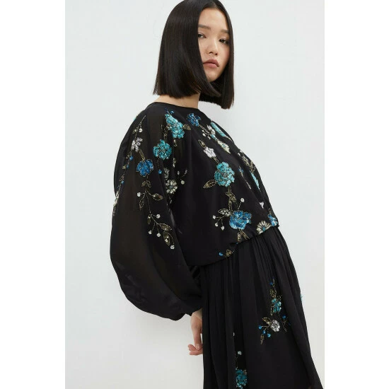 Coast Mini Batwing Dress With Embellishment For Female - Image 6