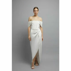Coast Drape Sleeve Corset Maxi Dress For Female