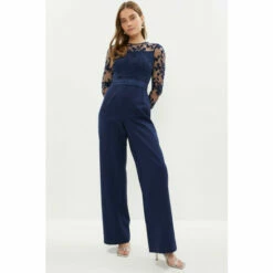 Coast Embroidered Top Wide Leg Jumpsuit For Female