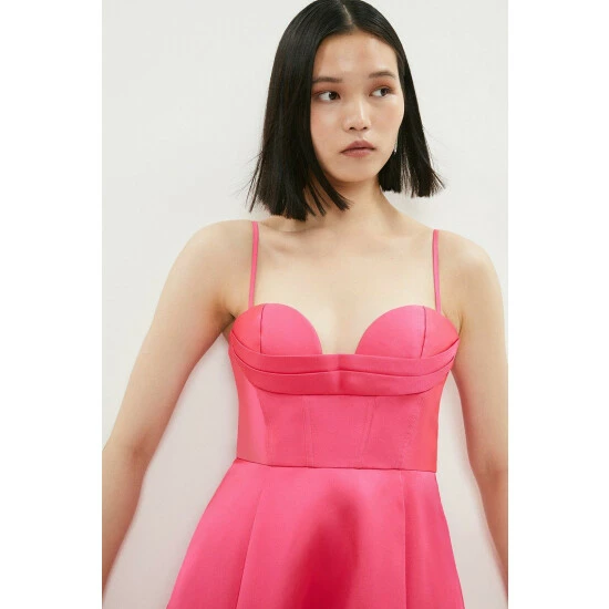 Coast Twill Dress With Bust Cups & Cowl For Female - Image 2