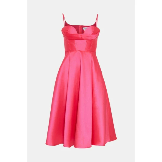 Coast Twill Dress With Bust Cups & Cowl For Female - Image 4