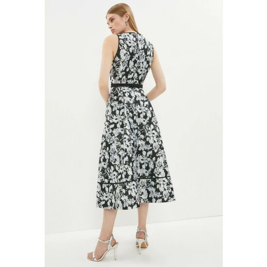 Coast Jacquard Dress With Belt For Female - Image 3