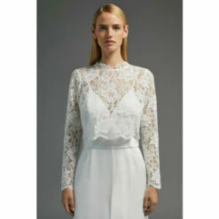 Coast High Neck Longsleeve Lace Top For Female