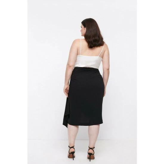 Coast Plus Size Wrap Drape Midi Skirt For Female - Image 3