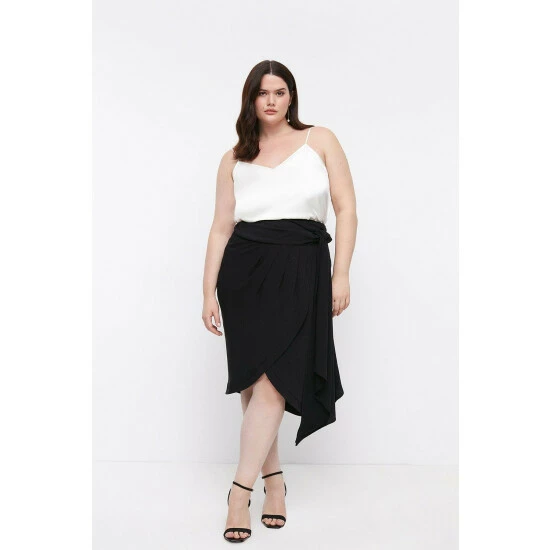 Coast Plus Size Wrap Drape Midi Skirt For Female - Image 5