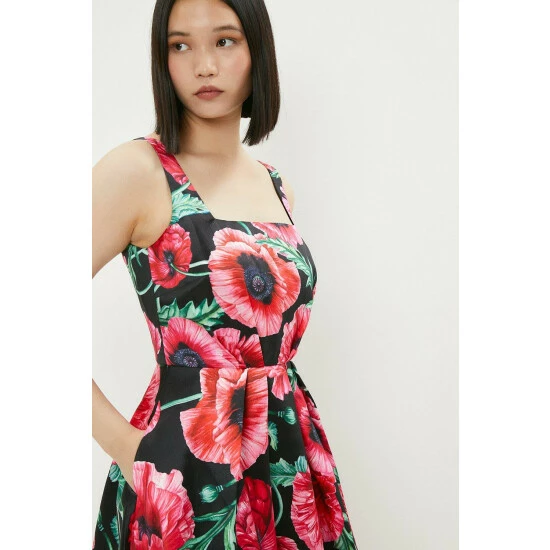 Coast Square Neck Twill Dress For Female - Image 2