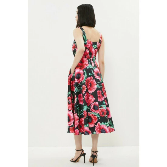 Coast Square Neck Twill Dress For Female - Image 3