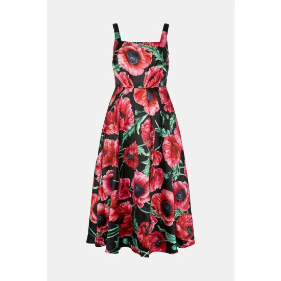 Coast Square Neck Twill Dress For Female - Image 4