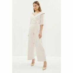 Coast Bardot Long Sleeve Wrap Front Jumpsuit For Female