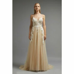 Coast Embroidered Cami Full Skirted Maxi Dress For Female