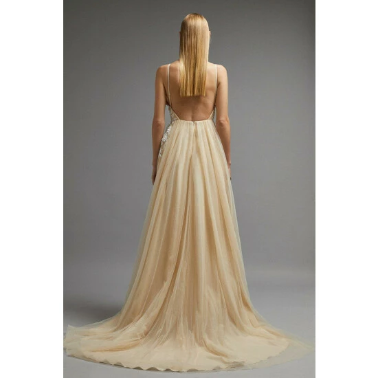 Coast Embroidered Cami Full Skirted Maxi Dress For Female - Image 3