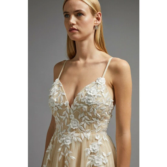 Coast Embroidered Cami Full Skirted Maxi Dress For Female - Image 5