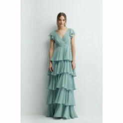 Coast Tiered Skirt Bridesmaids Maxi Dress For Female