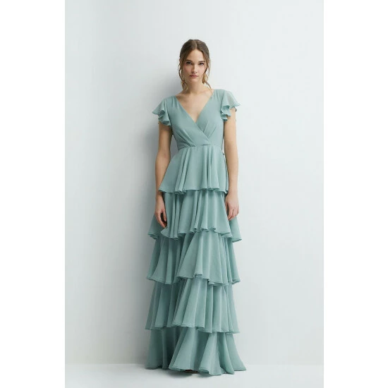 Coast Tiered Skirt Bridesmaids Maxi Dress For Female - Image 6