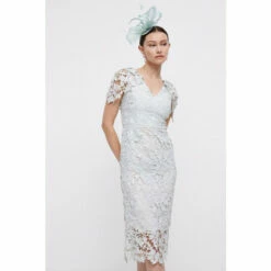 Coast Lace Pencil Dress With Cape Sleeve For Female