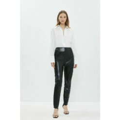 Coast Faux Leather Front Ponte Back Legging For Female