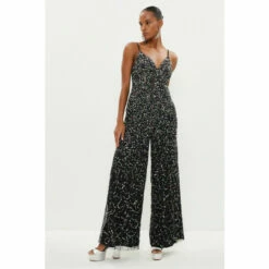 Coast Premium Multi Colour Sequin Jumpsuit For Female
