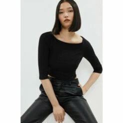 Coast Boat Neck 3/4 Sleeve Ponte Outfitter Top For Female