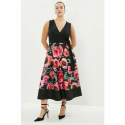 Coast Plus Sizejersey Two In One Full Skirted Dress For Female