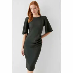 Coast Flare Sleeve Crepe Dress For Female
