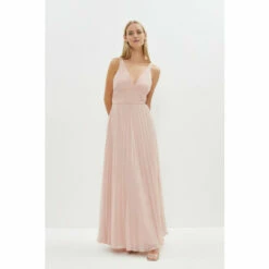 Coast Double Strap Pleated Skirt Maxi Dress For Female