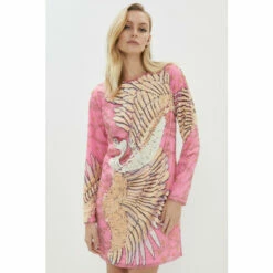 Coast Dress With Bird Embellishment For Female